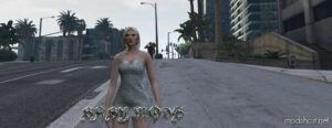 GTA 5 Player Mod: Vanna Metallic Mini Dress – MP Female (Image #2)