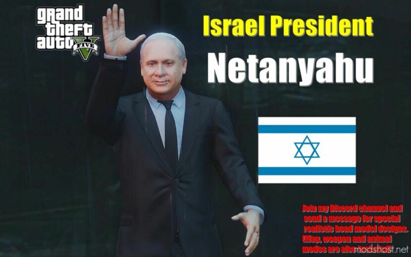 GTA 5 Player Mod: Binyamin Netanyahu Add-On PED (Featured)