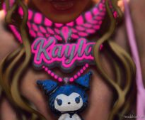 GTA 5 Player Mod: Kayla Kuromi Glow In The Dark Chain (Image #3)