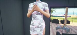 GTA 5 Player Mod: Short Qipao For MP Female (Image #5)