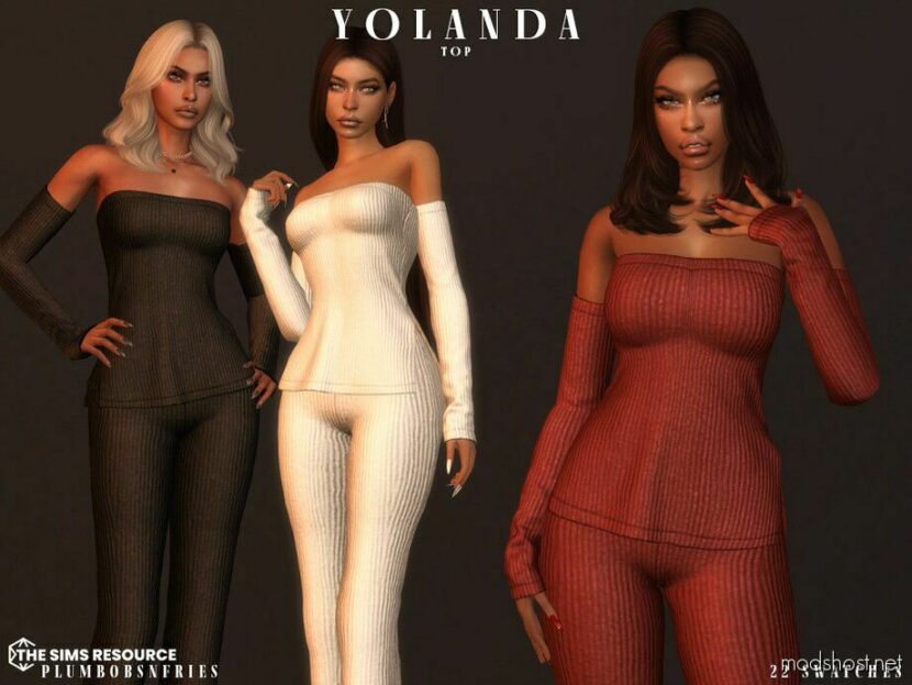 Sims 4 Female Clothes Mod: Yolanda SET (Featured)