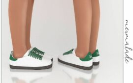 Sims 4 Kid Shoes Mod: Linen Sneakers S265 (Child) (Featured)