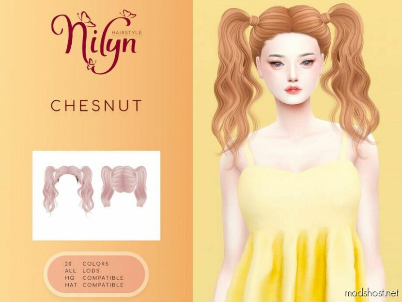 Sims 4 Female Mod: Chesnut Hair (Featured)