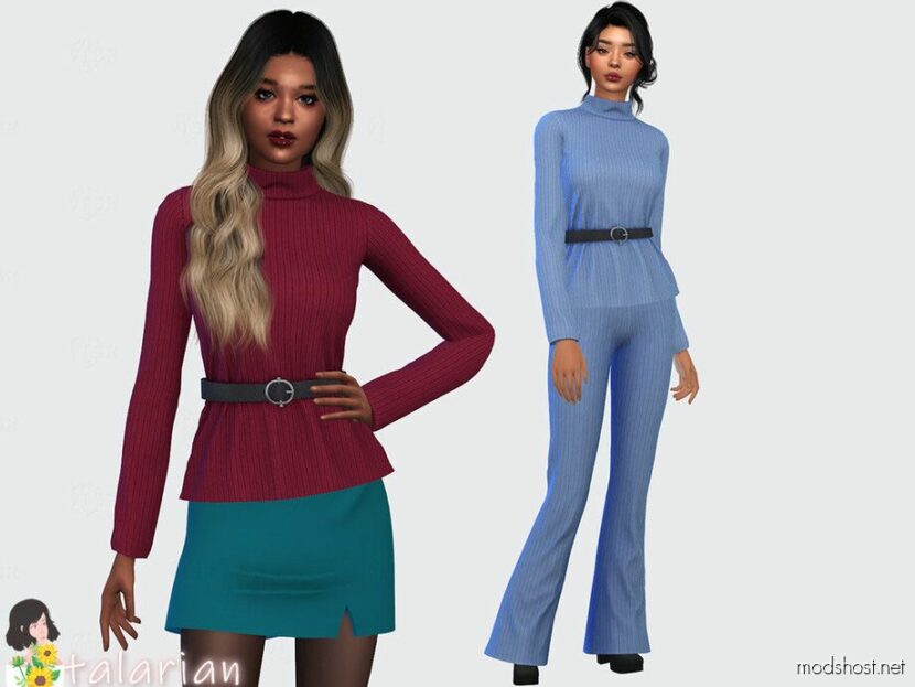 Sims 4 Elder Clothes Mod: Kiara SET (Featured)