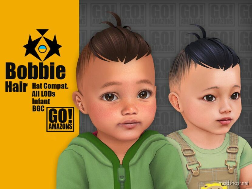 Sims 4 Kid Mod: Bobbie Hair (Featured)