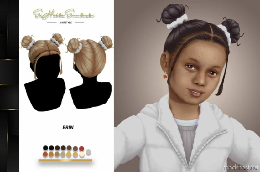 Sims 4 Kid Mod: Erin Hairstyle For Children (Featured)