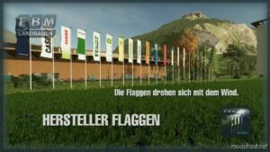 FS22 Flag Placeable Mod: Manufacturer Flags V1.1 (Image #4)