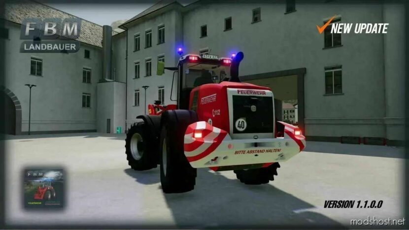 FS22 Forklift Mod: Fire Brigade Wheel Loader V1.1 (Featured)