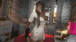 GTA 5 Player Mod: Poppy Dress For MP Female (Image #2)