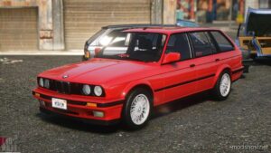 GTA 5 BMW Vehicle Mod: 1989 BMW E30 Touring Add-On | Extras | Vehfuncs V | Animated (Image #4)