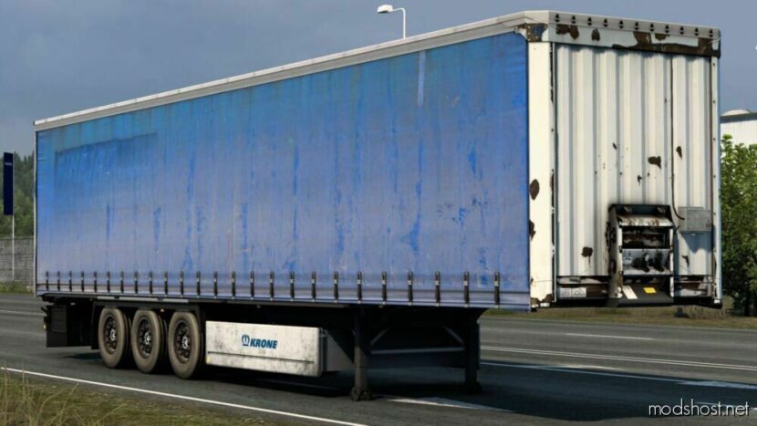 ETS2 Krone Mod: Profiliner Dirty Blue Skin (Featured)