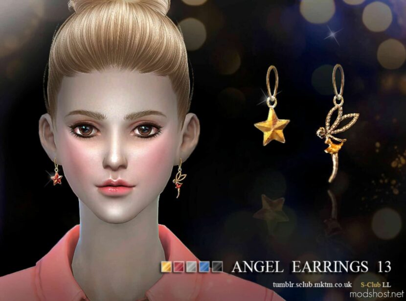 Sims 4 Female Accessory Mod: LL TS4 Earring 13(F) (Featured)