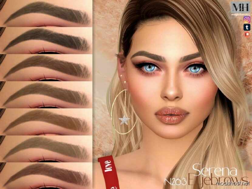 Sims 4 Eyebrows Hair Mod: Serena Eyebrows N263 (Featured)