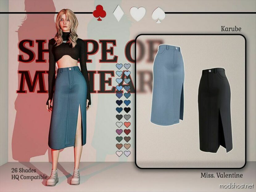 Sims 4 Female Clothes Mod: Karube Skirt (Featured)