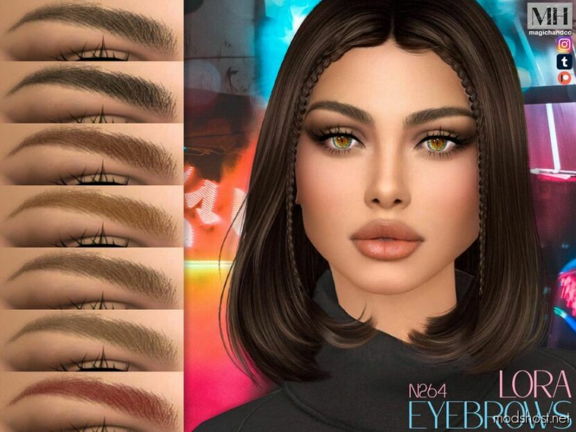 Sims 4 Eyebrows Hair Mod: Lora Eyebrows N264 (Featured)