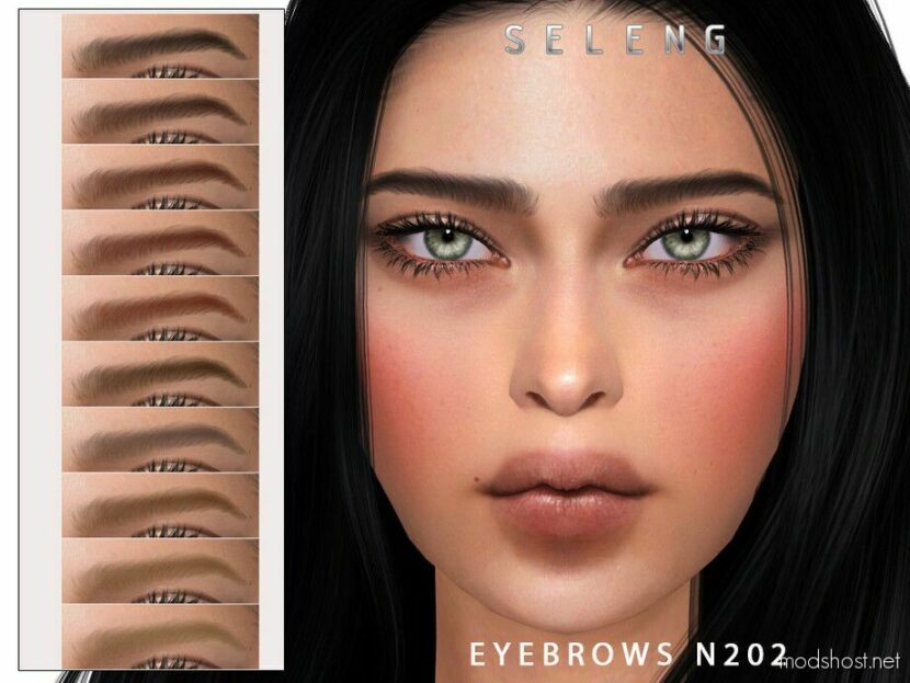 Sims 4 Eyebrows Hair Mod: N202 (Featured)