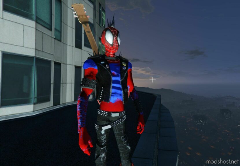 GTA 5 Player Mod: Spider Punk Deluxe Addon PED (Featured)