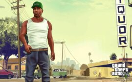 GTA 5 Player Mod: Carl Johnson CJ Full Audio And Model Replacement For Franklin V Final (Image #2)