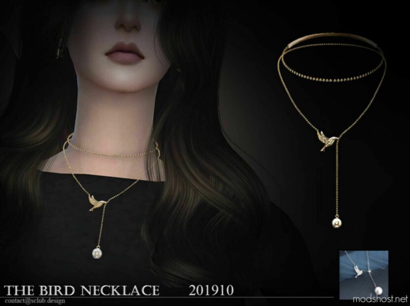 Sims 4 Accessory Mod: The Bird Necklace (Featured)