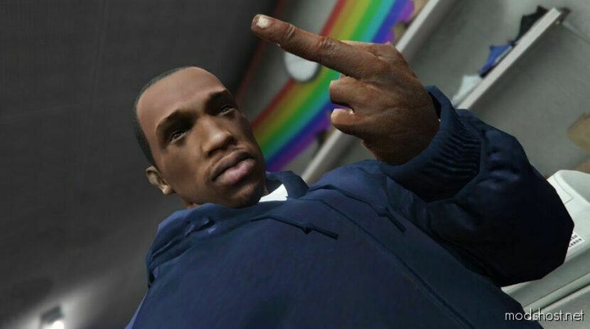 GTA 5 Player Mod: Carl Johnson Classic HD- GTA SA (Remake) V2.0 (Featured)