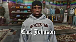 GTA 5 Player Mod: Carl Johnson Classic HD- GTA SA (Remake) V2.0 (Image #2)