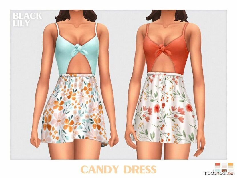 Sims 4 Everyday Clothes Mod: Candy Dress (Featured)