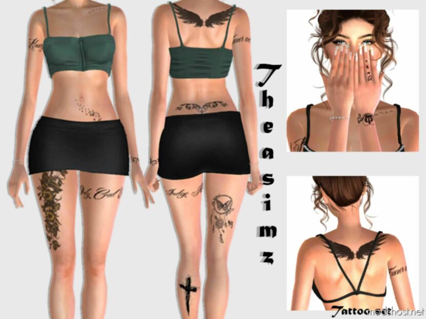 Sims 4 Mod: Cindy Tattoo SET (Featured)