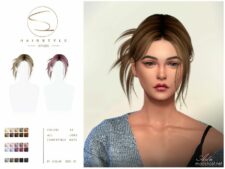 Sims 4 Female Mod: Cute Updo Hairstyle ADA (071023) (Featured)