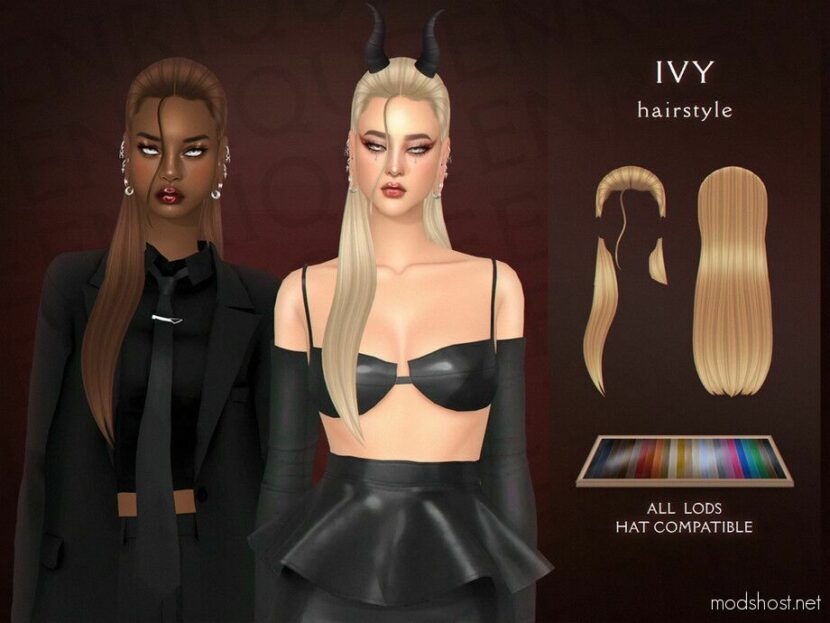 Sims 4 Female Mod: IVY Hairstyle (Featured)