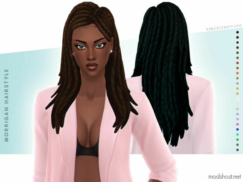 Sims 4 Female Mod: Morrigan Hairstyle (Featured)