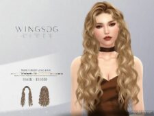 Sims 4 Female Mod: Wings ES1020 Wave Curled Long Hair (Featured)