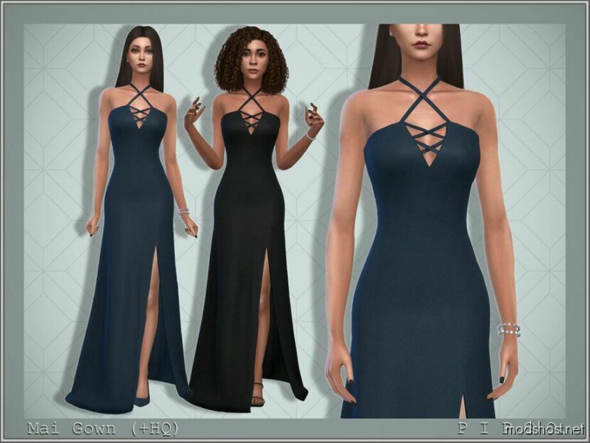 Sims 4 Elder Clothes Mod: MAI Gown. (Featured)