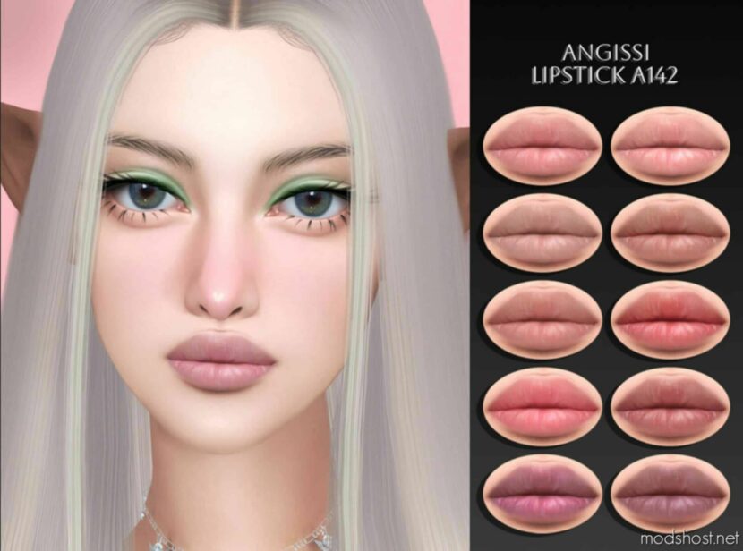 Sims 4 Female Makeup Mod: Lipstick A142 (Featured)