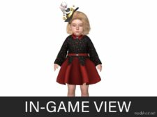 Sims 4 Dress Clothes Mod: Little Witch (Dress – Toddler Version) (Image #2)