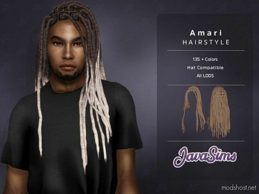 Sims 4 Male Mod: Amari Hairstyle (Featured)