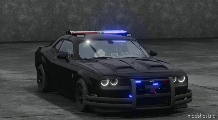 BeamNG Dodge Car Mod: Challenger Police 0.30 (Featured)