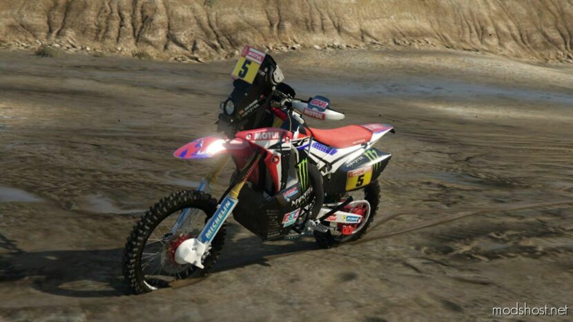 GTA 5 Honda Vehicle Mod: CRF 450R Dakar (Featured)