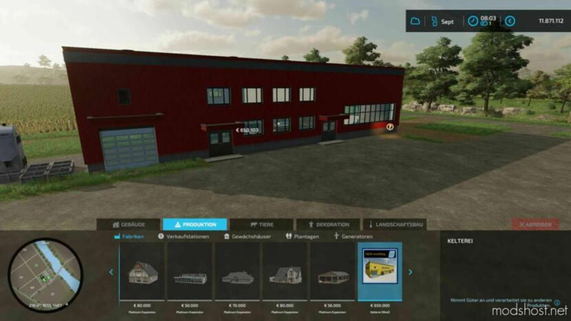 FS22 Placeable Mod: Vinery V1.1 (Featured)