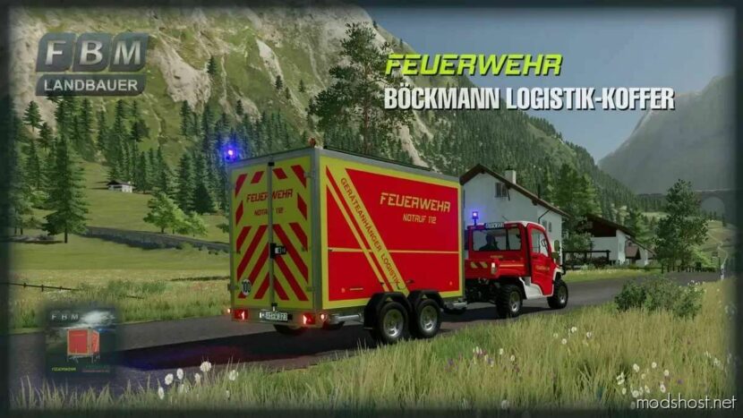 FS22 Trailer Mod: Fire department Boeckmann Logistics (Featured)