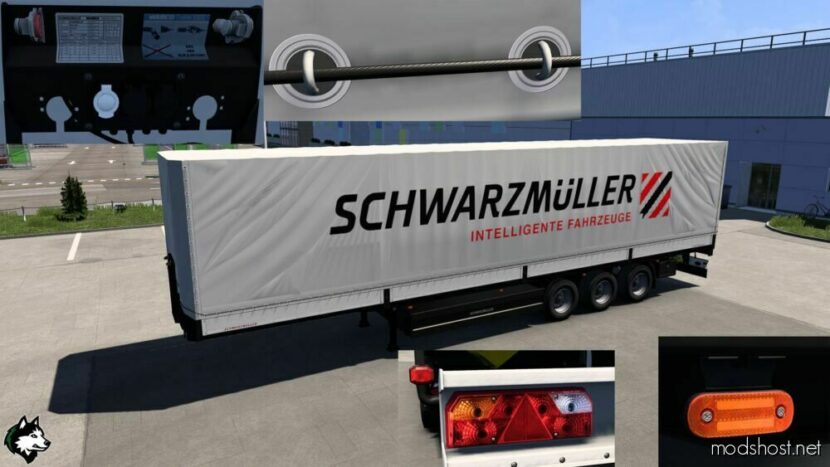 ETS2 Mod: Trailer Schwarzmuller Pack V1.8 Schumi 1.48-1.49 (Featured)