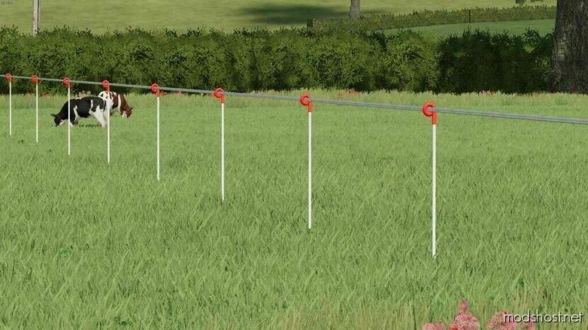 FS22 Placeable Mod: PIG Tail Polytape Electric Fences (Featured)