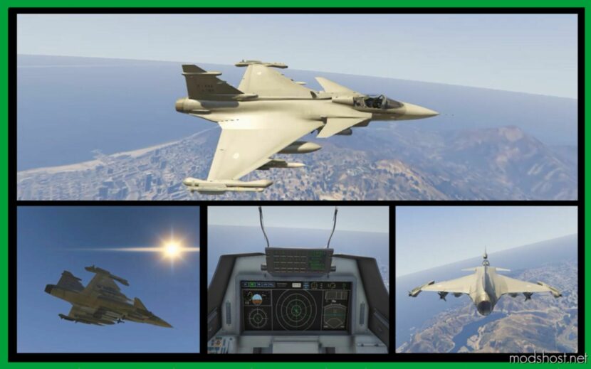 GTA 5 Vehicle Mod: FAB Gripen 39E Add-On V1.7 (Featured)