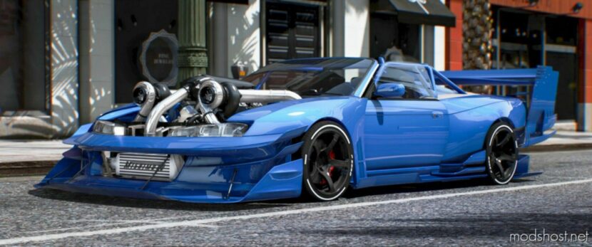 GTA 5 Nissan Vehicle Mod: Silvia S14K Legend Widebody Twin Turbo (Featured)