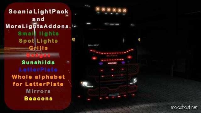 ETS2 Scania Part Mod: Light Pack V4.1 1.48 (Featured)