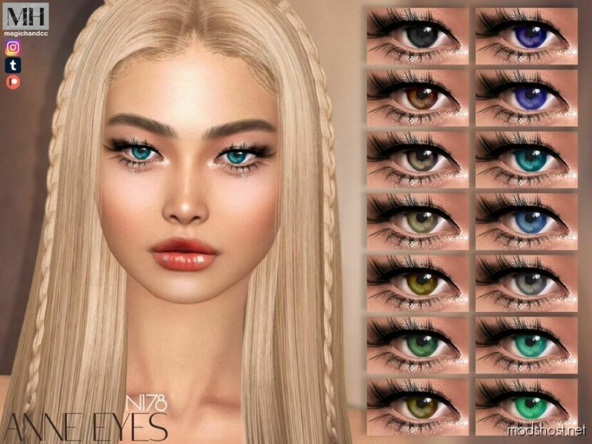 Sims 4 Mod: Anne Eyes N178 (Featured)