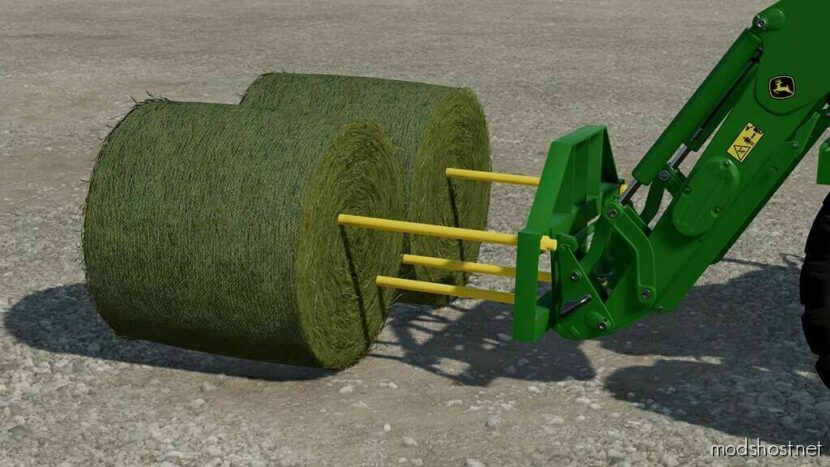 FS22 Attachment Mod: Double Bale Spike (Featured)