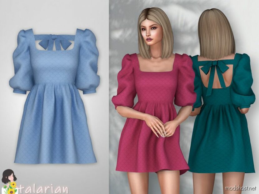 Sims 4 Dress Clothes Mod: Malia Dress (Featured)