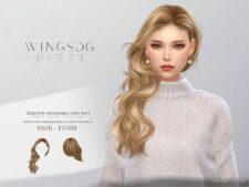 Sims 4 Female Mod: Wings ES1025 Exquisite Unilateral Curly Hair (Featured)