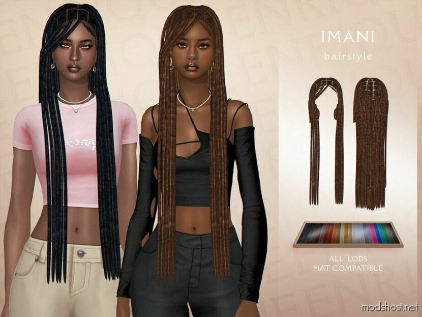 Sims 4 Elder Mod: Imani Hairstyle (Featured)