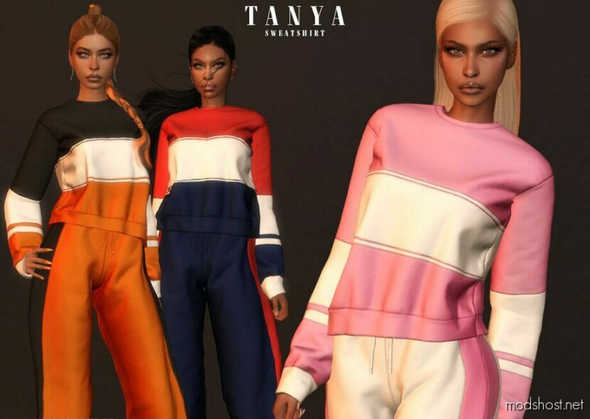 Sims 4 Female Clothes Mod: Tanya SET (Featured)